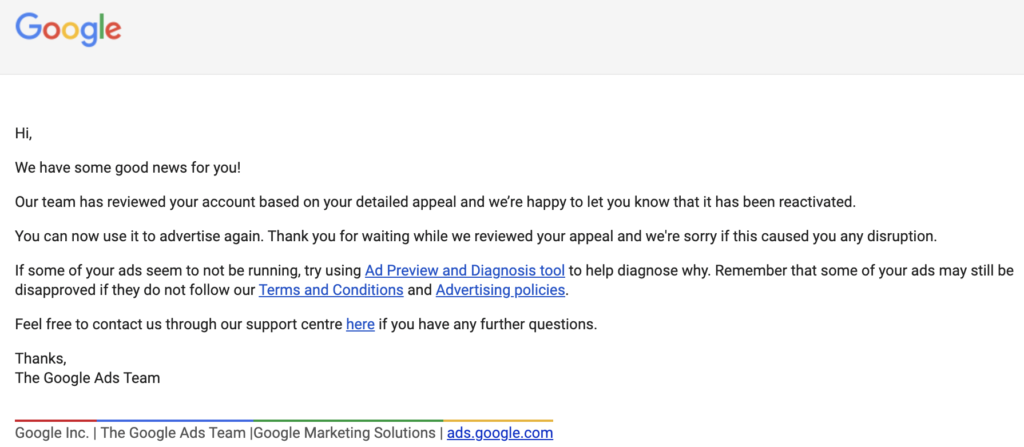 Can Anyone Help Me with My Google Ads Suspension?