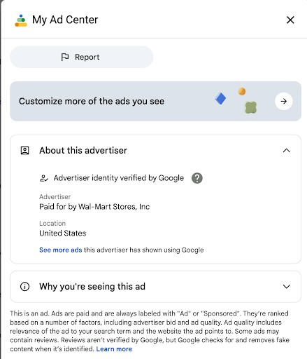 Google Ad Transparency Center StubGroup State of Suspensions